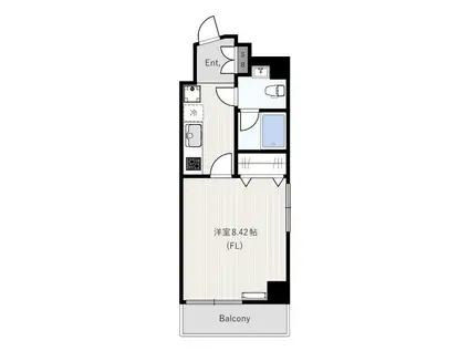 ラピエス溝の口(1K/5階)の間取り写真