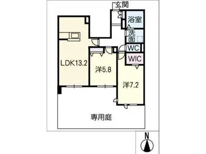 STELLA(2LDK/1階)の間取り写真