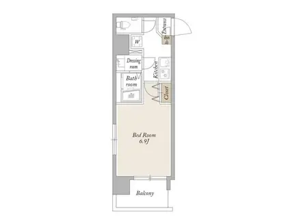 KDXレジデンス秋葉原II(1K/11階)の間取り写真