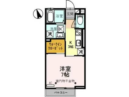 ルミネス大坪(1K/1階)の間取り写真