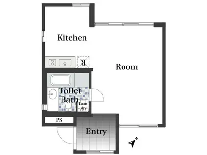 メゾン・デュ・ディズイット(ワンルーム/1階)の間取り写真