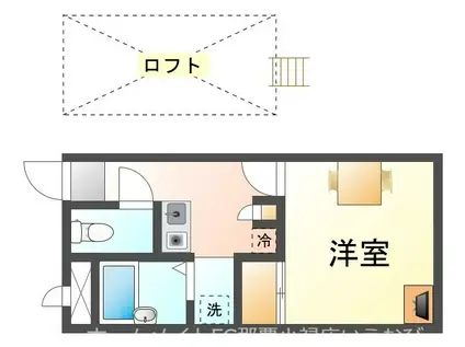 レオパレスMINE(1K/3階)の間取り写真