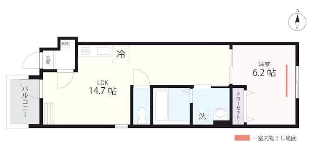 QUIET CRAB HOUSE TOGETHER瀬谷(1LDK/1階)の間取り写真