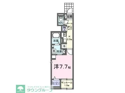 アーブル(1K/1階)の間取り写真