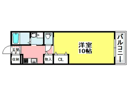 チェリーコート小野原(1K/1階)の間取り写真