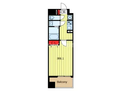 エストゥルースプラス西日暮里(1K/5階)の間取り写真