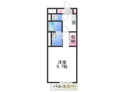 エクセレンス(1K/2階)の間取り写真