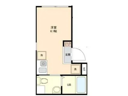 アイリス洗足(ワンルーム/B1階)の間取り写真