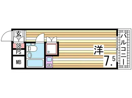 リアライズ今寺(ワンルーム/5階)の間取り写真