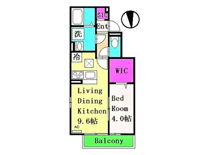 サリサ.C(1LDK/3階)の間取り写真