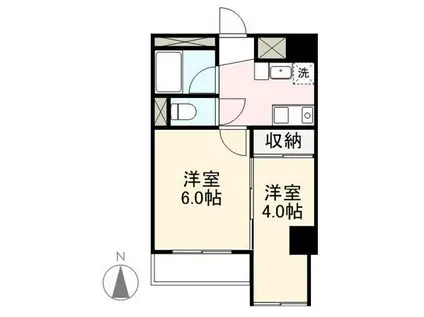 クレストウェイ(2K/4階)の間取り写真