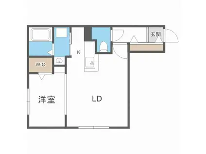 LA・DOLCEVITAラ・ドルチェビータ(1LDK/4階)の間取り写真