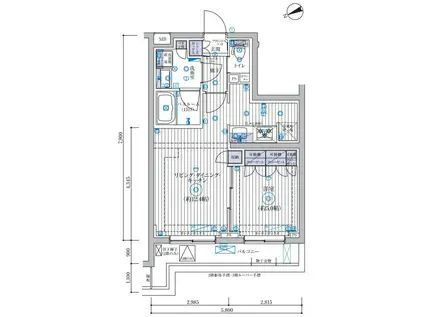 ブライズ高井戸DUEードゥエー(1LDK/2階)の間取り写真