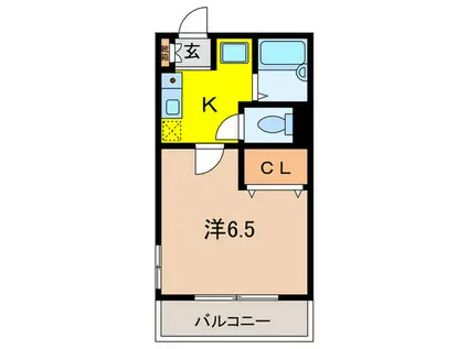 ブライトコート(1K/5階)の間取り写真