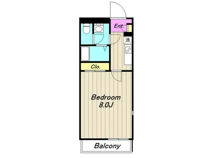 レオネクストシェル都VI(1K/3階)の間取り写真