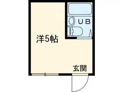 ロジングやなぎだII(ワンルーム/2階)の間取り写真