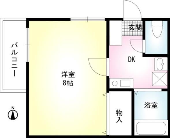 サンハウス壱番館(1K/1階)の間取り写真