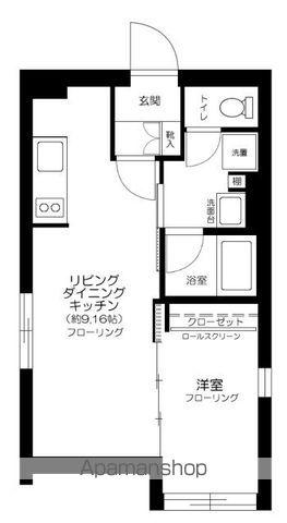 RUYGO神楽坂(1LDK/5階)の間取り写真