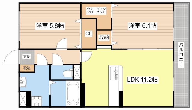 Y&Mプログレス(2LDK/3階)の間取り写真