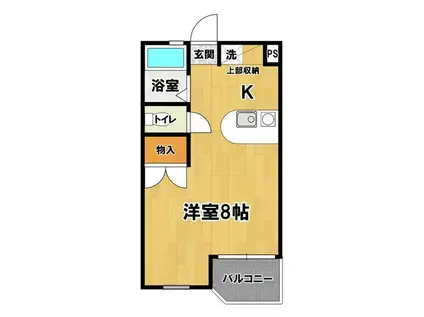 ヴィラエスポワール古来(1K/3階)の間取り写真