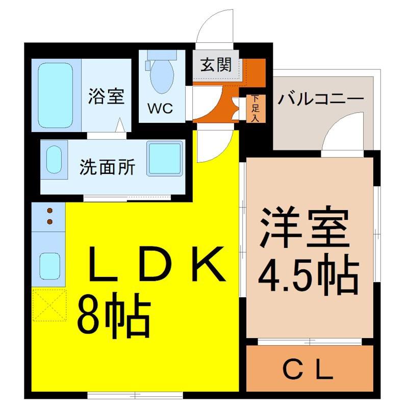 RIVERA中村公園(1LDK/1階)の間取り写真