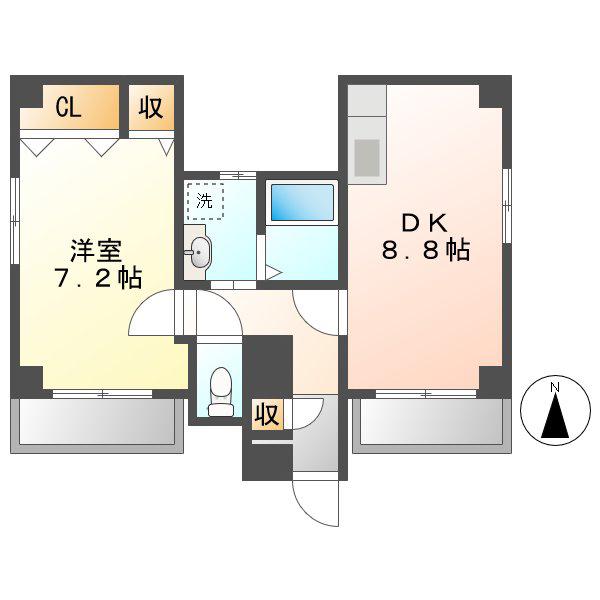 サントル大宝(1LDK/5階)の間取り写真