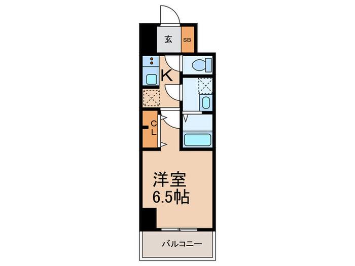 S-RESIDENCE堺ALTKLAS(1K/2階)の間取り写真