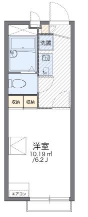 レオパレスロックヒルズ竜が岡(1K/2階)の間取り写真