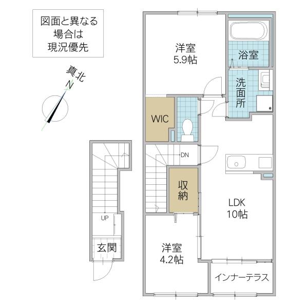 アンソレイユ26(2LDK/2階)の間取り写真