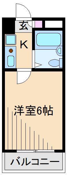 リバティ元住吉(1K/2階)の間取り写真