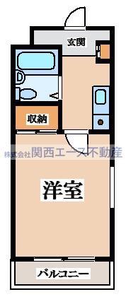 プレアール川田II(1K/2階)の間取り写真