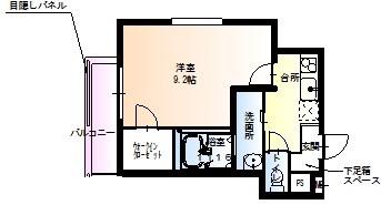 フジパレス東園田II番館(1K/3階)の間取り写真
