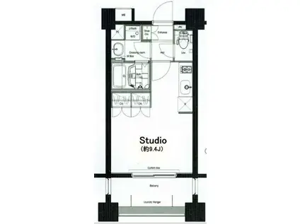 コンフォリア麻布十番(ワンルーム/7階)の間取り写真