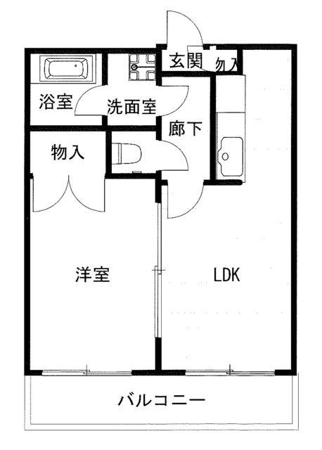 チュリス橋本(1LDK/4階)の間取り写真