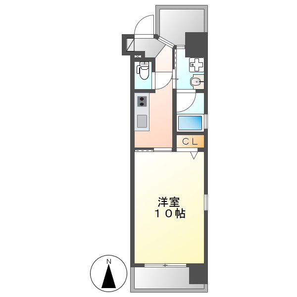 パラッツォ スペチアーレ(1K/8階)の間取り写真