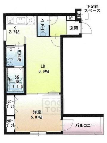 フジパレス正雀駅南Ⅱ番館(1LDK/1階)の間取り写真