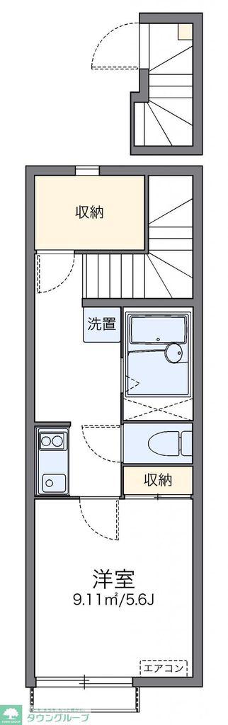レオネクスト英(1K/2階)の間取り写真