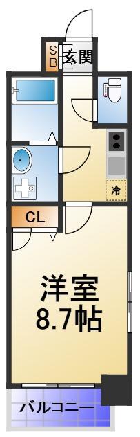 エスリード大阪天満宮(1K/6階)の間取り写真