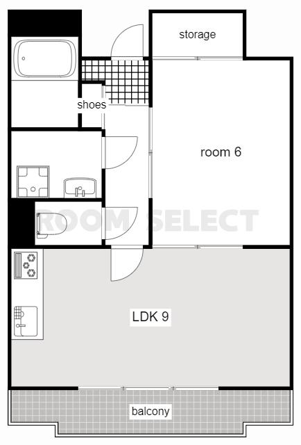 ISM徳川RESIDENCE(1LDK/5階)の間取り写真