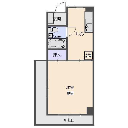 ブレイブマンション(1K/4階)の間取り写真