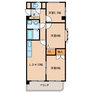 デアクエール(3LDK/2階)の間取り写真