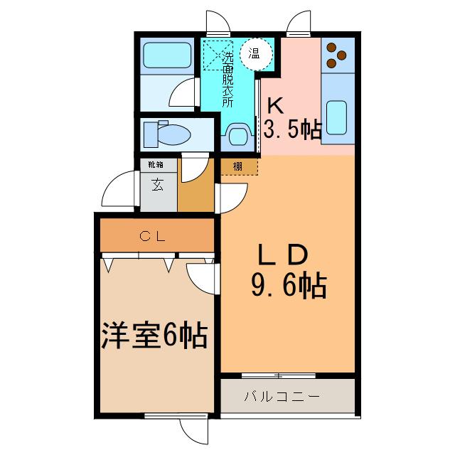ALPHAII(1LDK/3階)の間取り写真