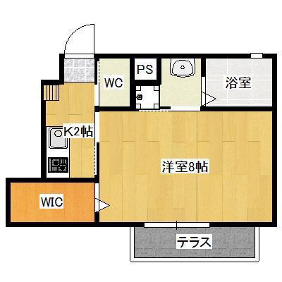 HイーストN(1K/1階)の間取り写真