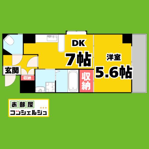 サウス VALLEY(1DK/3階)の間取り写真