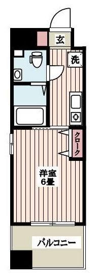 メビウス新宿御苑(1K/5階)の間取り写真