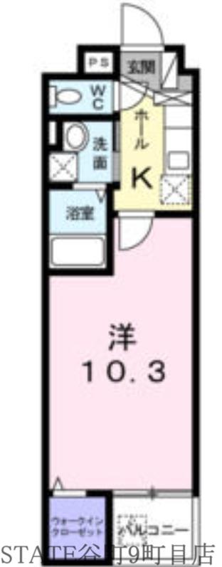 エクセレントIII藤田(1K/2階)の間取り写真