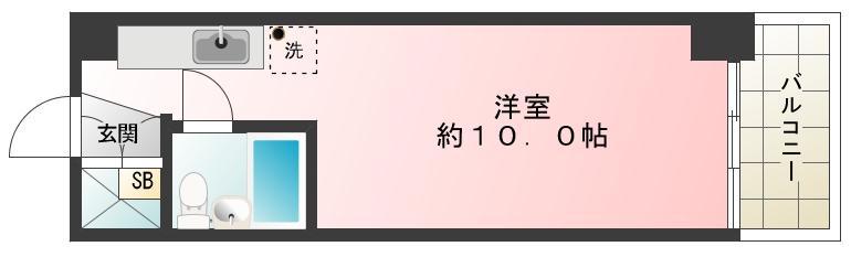カーサ相生(ワンルーム/11階)の間取り写真