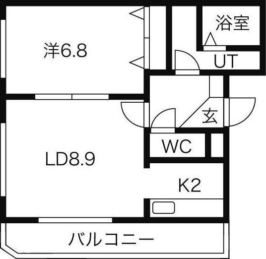 ウィステリアII(1LDK/3階)の間取り写真