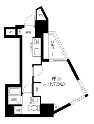 LE-LION東向島(1K/6階)の間取り写真