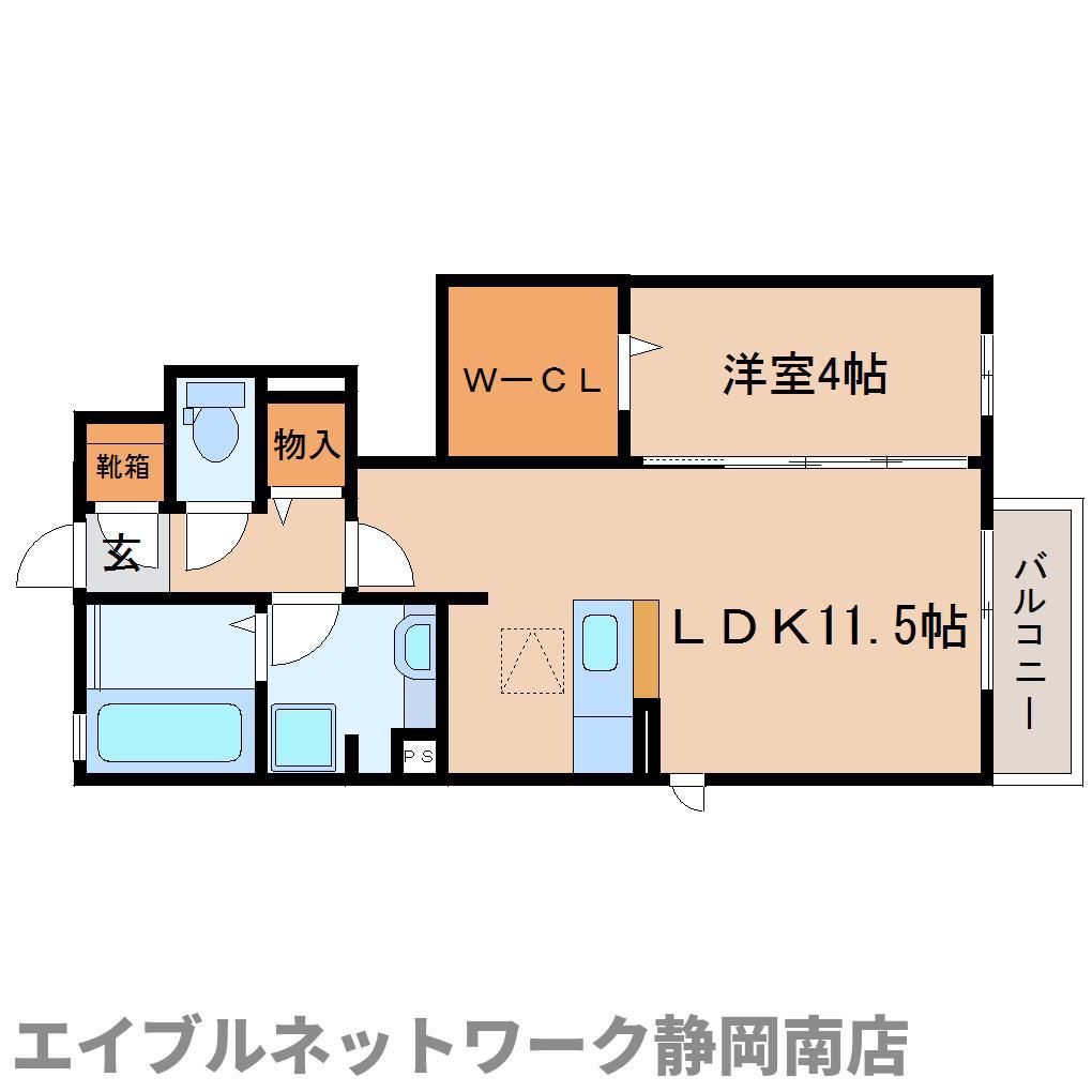 ソレッサ(1LDK/1階)の間取り写真